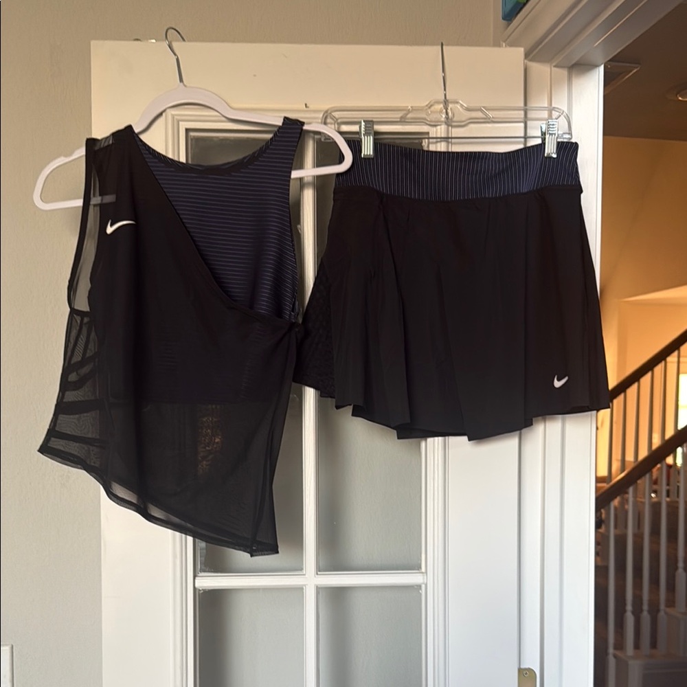 NWT Nike Black Athletic Tank and Skirt Set